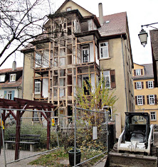 Aus der Bauzeit des Beginenhauses Tübingen-Mauerstraße